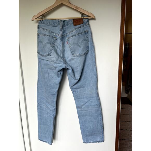 Levis Light Wash 501s. Button Closure 26X28" Small Stain - Picture 2 of 6